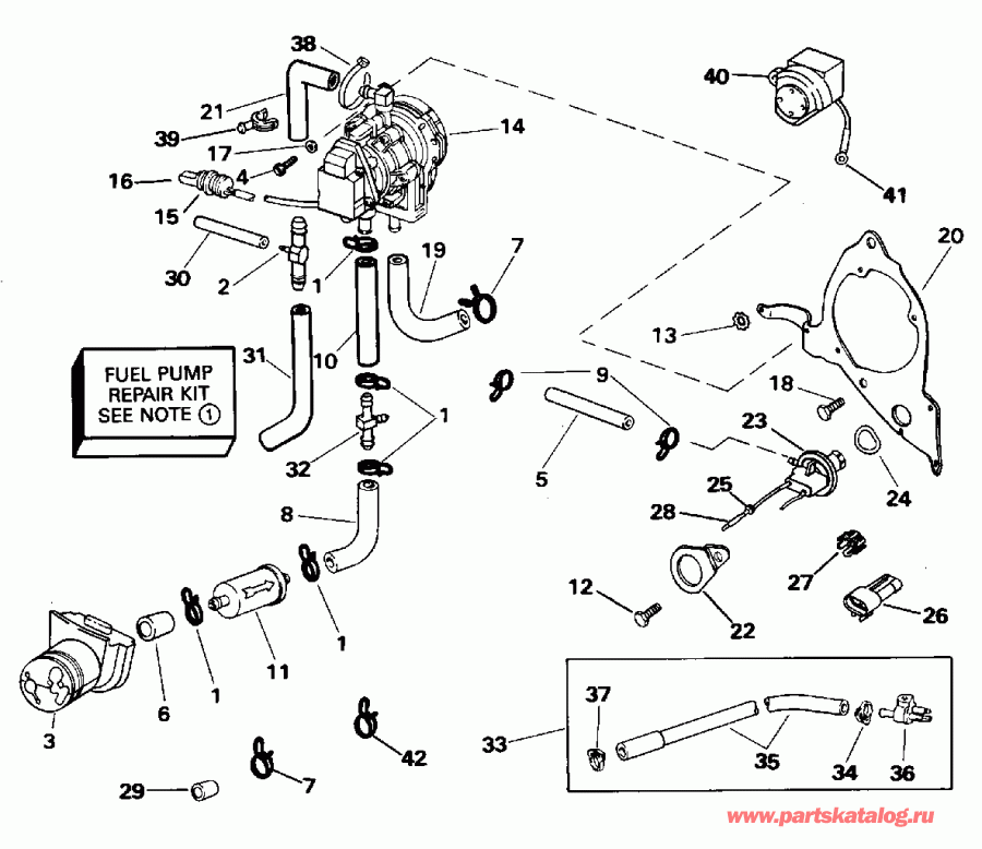 ��������� �������� ����� Evinrude E200TZEOC 1995  - el ����� / el Pump