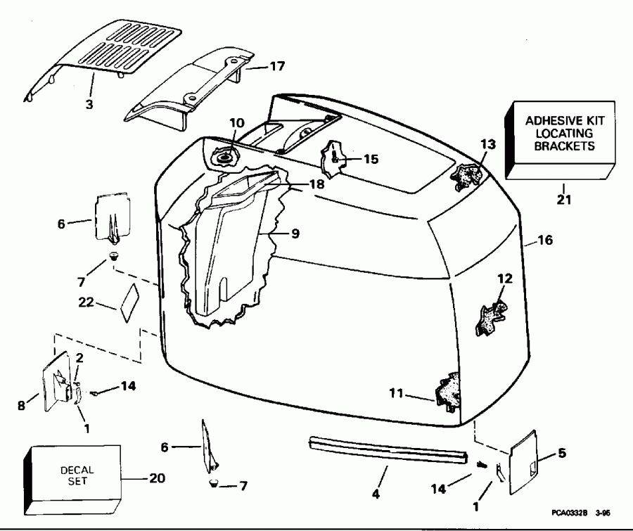 ��������� �������� ����� EVINRUDE E225CXEOB 1995  - Johnson - 200tx, 200sl, 200cx, 225 / Johnson - 200tx, 200sl, 200cx, 225