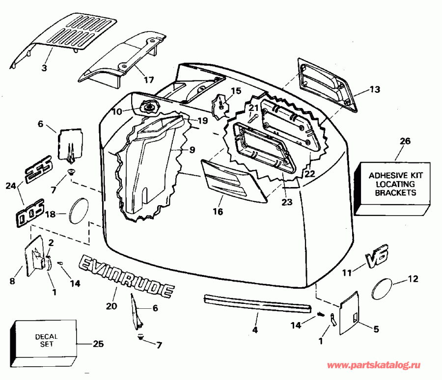 ��������� �������� ����� EVINRUDE E225CZEOB 1995  - Evinrude - 200stl, 225stl / Evinrude - 200stl, 225stl
