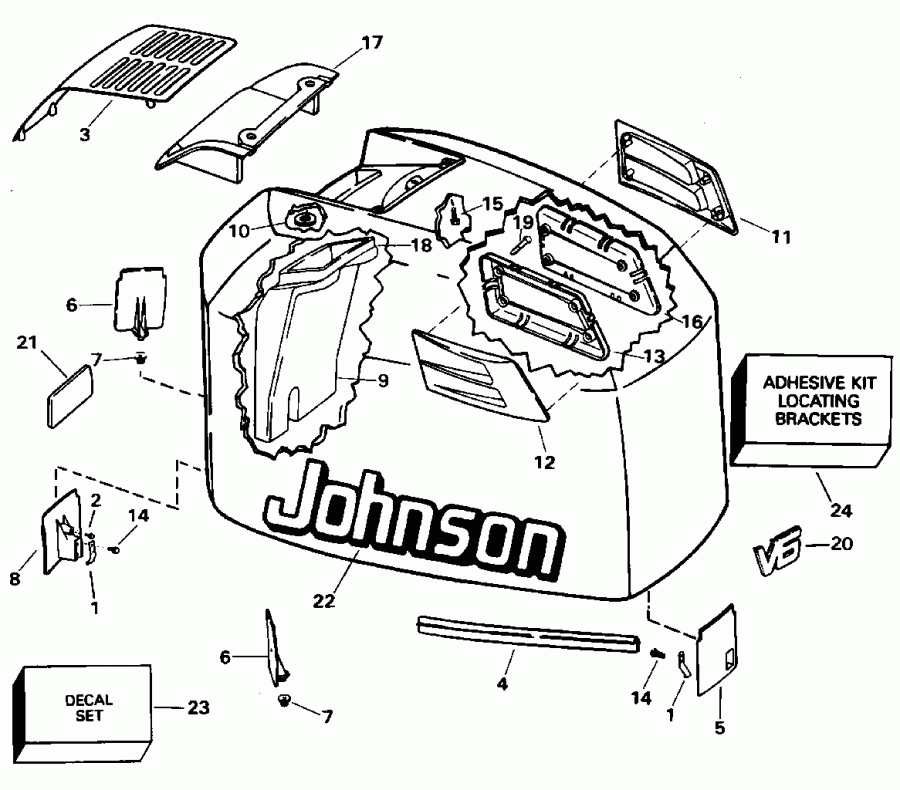 ��������� �������� ����� Evinrude E225CZEOB 1995  - Johnson - 200stl, 225stl - Johnson - 200stl, 225stl