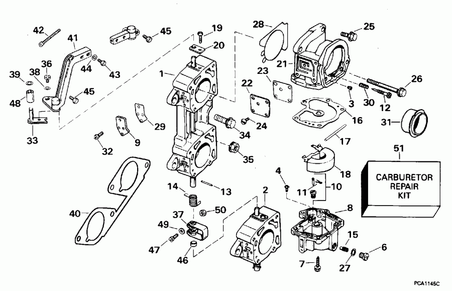 �������� ����� Evinrude E225PXEOB 1995  - 200sl, 225 - 200sl, 225