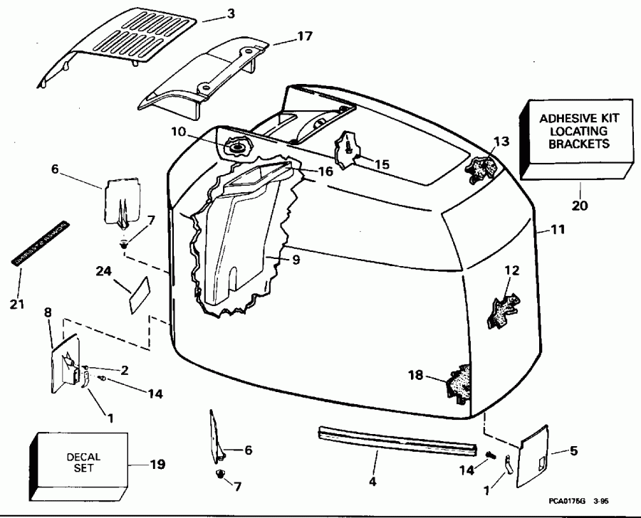 ��������� ��������� EVINRUDE E225PXEOB 1995  - Evinrude - 200tx, 200sl, 200cx, 225