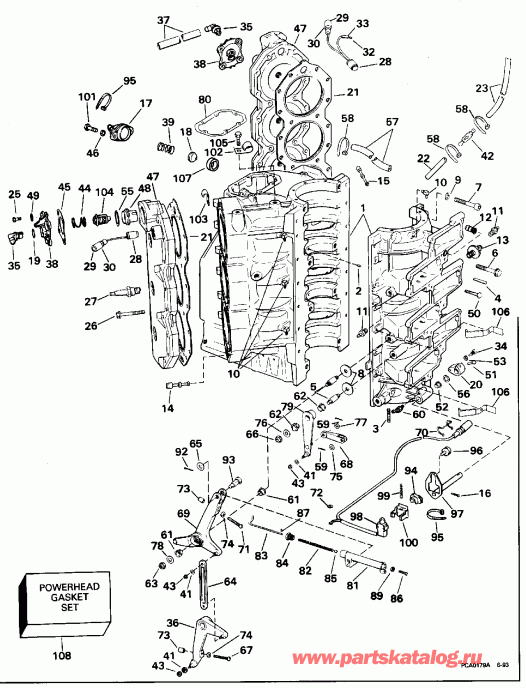 �������� ����� ������� E225STLEOB 1995  - linder & Crankcase - linder & ������ ���������