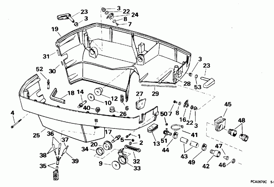 �������� ��������� ����� EVINRUDE E250CXEOR 1995  - wer Engine Cover - wer ������ ��������� (�����)