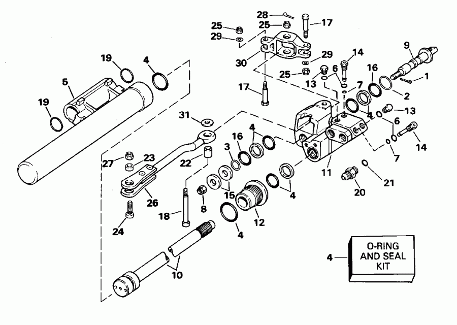 �������� ����� EVINRUDE E250CZEOR 1995  - linder & ������ Assembly / linder & Valve Assembly
