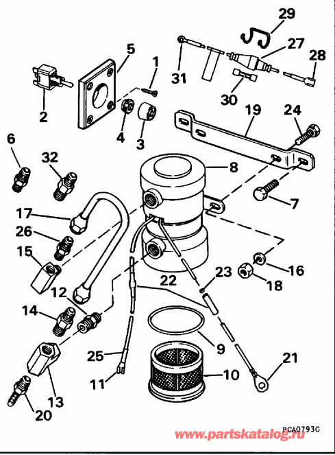 ��������� ����� ������� E250TZEOR 1995  - ectric Primer Pump Assy. - ectric ��������� �����.