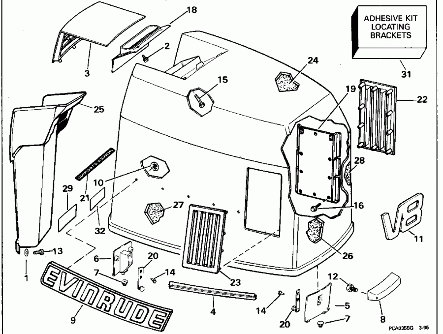 ����� Evinrude E250TZEOR 1995  - Evinrude - Evinrude