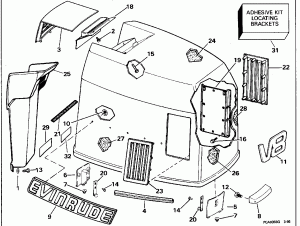������ ��������� (�����) - Evinrude (Engine Cover - Evinrude)