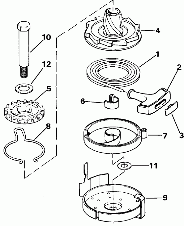 ��������� ����� Evinrude E300PLEOR 1995  - nition System & ��������� �������� - nition System & Starter Motor