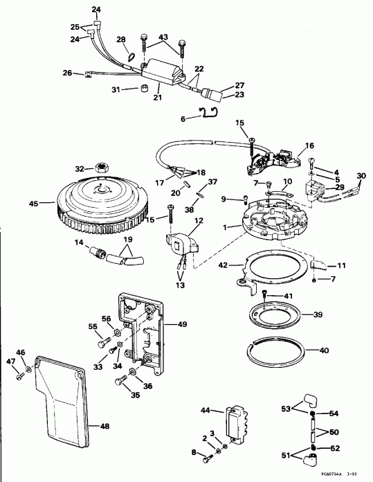 ��������� ����� EVINRUDE E45RCLEOD 1995  - nition System