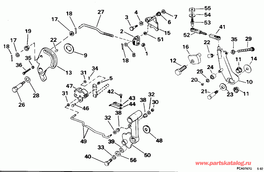  ������� E45RCLEOD 1995  - ift & Throttle Linkage