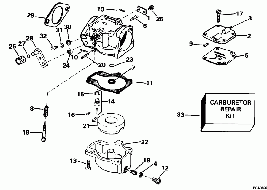  EVINRUDE E48ESLEOS 1995  - rburetor