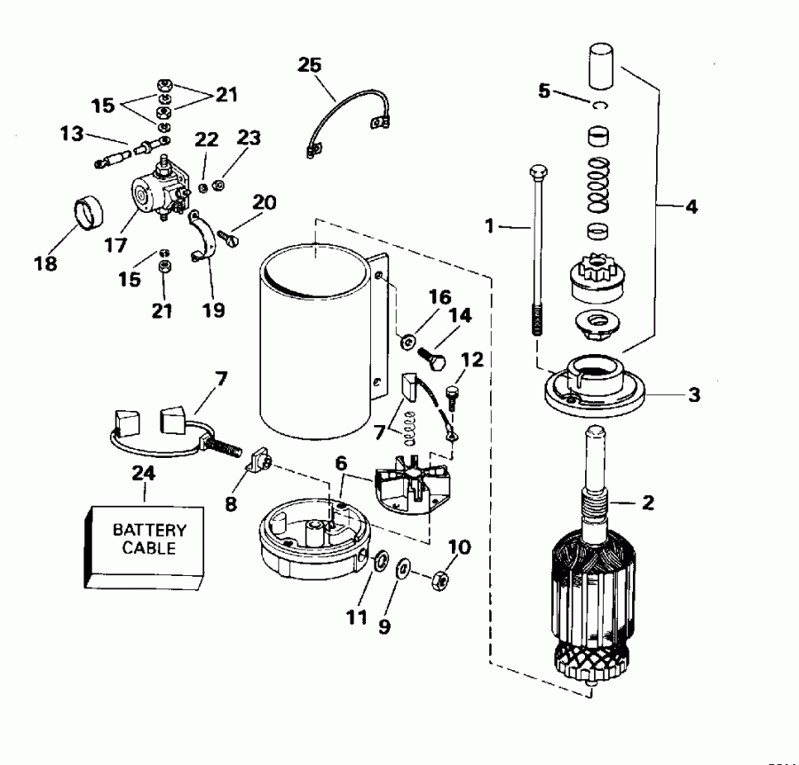 ��������� �������� ����� Evinrude E48ESLEOS 1995  - ectric Starter & Solenoid / ectric ������� & Solenoid