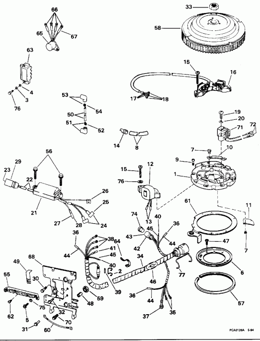�������� ��������� ����� EVINRUDE E48ESLEOS 1995  - nition System - nition System