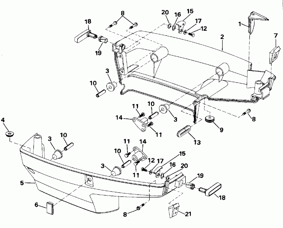 ��������� ����� Evinrude E48ESLEOS 1995  - wer ������ ��������� (�����) / wer Engine Cover