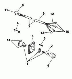 Ignition ������������� & ������ - 40te, 40ttl (Ignition Switch & Cable - 40te, 40ttl)