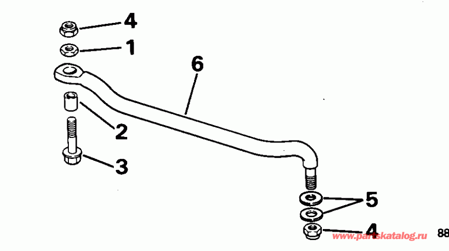����� Evinrude E50BELEOD 1995  - eering Link Kit - ee������ ����������� Kit
