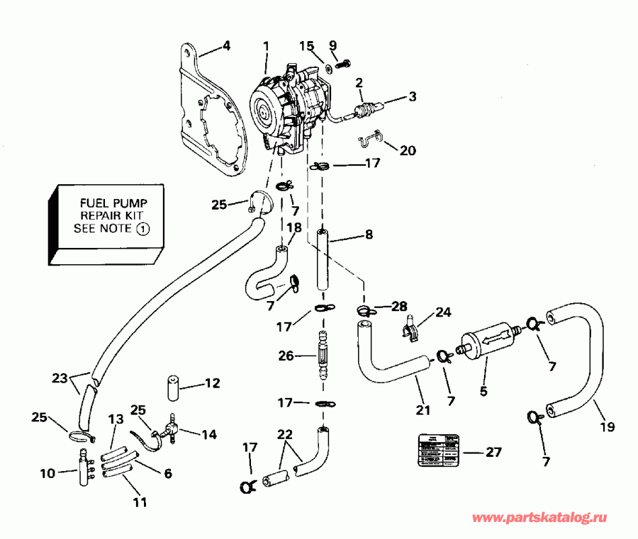 ����� EVINRUDE E50DTLEOS 1995  - el Pump