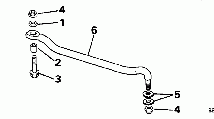 �������� ��������� ����� Evinrude E50TELEOD 1995  - eering Link Kit - ee������ ����������� Kit