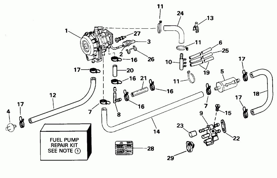 ����� Evinrude E50TLEOD 1995  - el ����� - el Pump