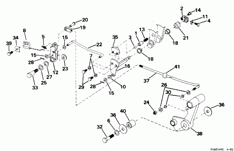 ��������� �������� ����� ������� E50TLEOD 1995  - ift & Throttle Linkage (continued) / ift & ����������� ��������age (continued)