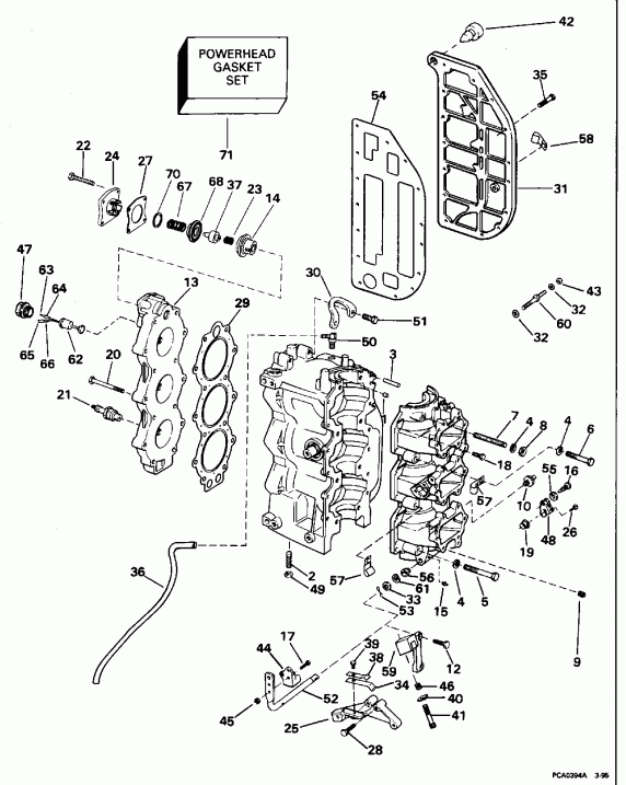  ������� E50TTLEOS 1995  - linder & Crankcase