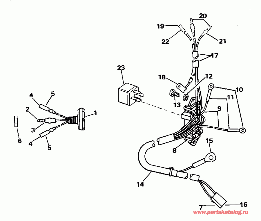 ����� Evinrude E50TTLEOS 1995  - wer Trim/tilt Electrical / wer Trim / tilt ���������