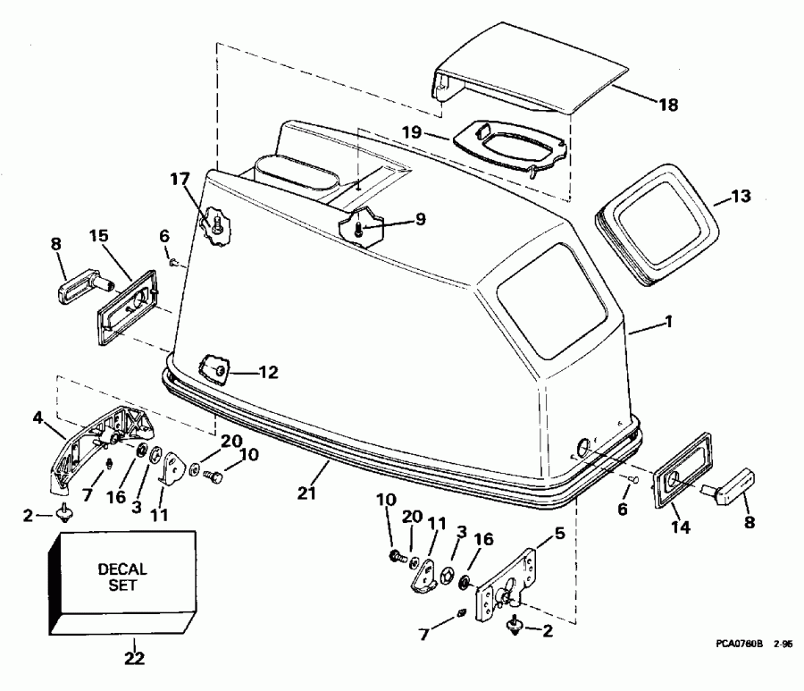 ��������� �������� ����� Evinrude E55RSLG 1995  - Johnson / Johnson
