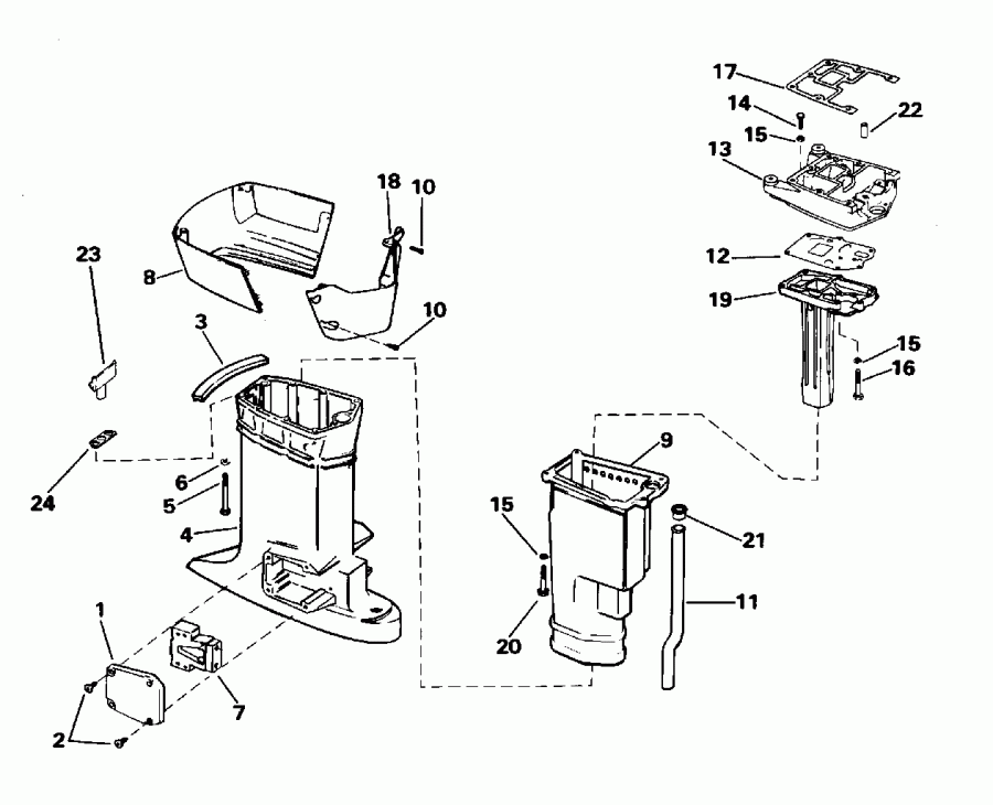 ��������� Evinrude E60ELEOC 1995  - haust ������