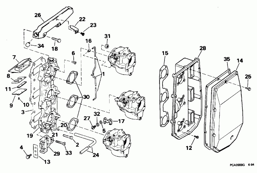 ��������� ��������� EVINRUDE E60ELEOC 1995  - take ��������� / take Manifold