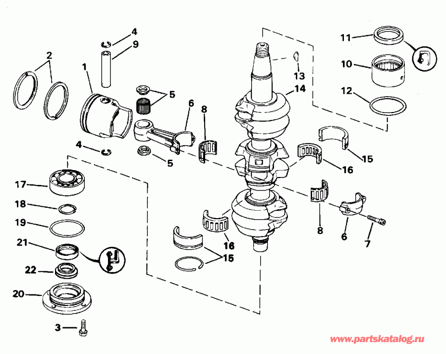��������� ��������� Evinrude E60TTLEOC 1995  - ank��� & �������