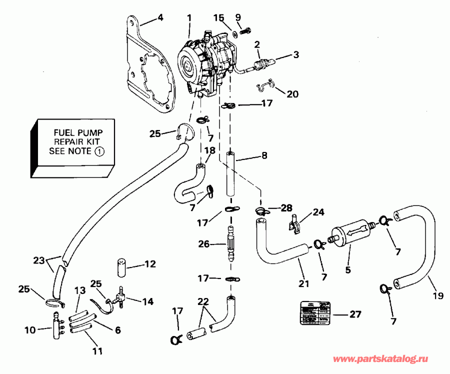 �������� ��������� ����� EVINRUDE E60TTLEOC 1995  - el ����� - el Pump