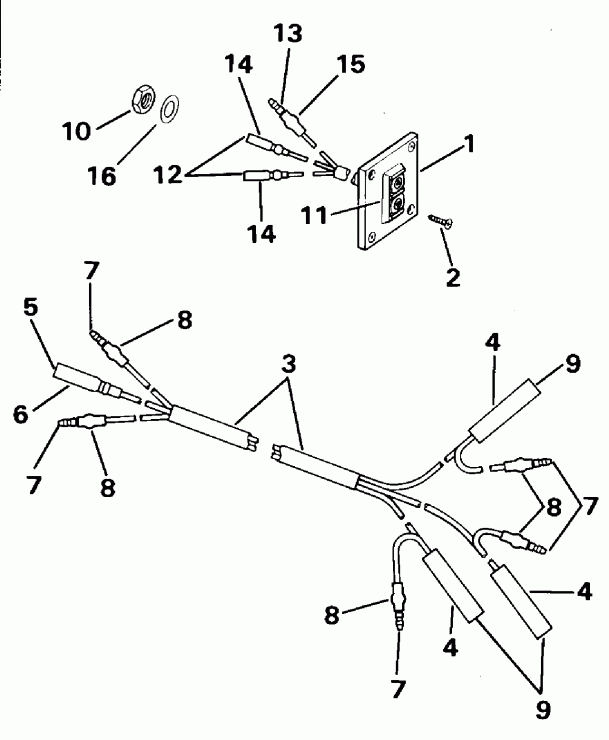 ��������� ����� EVINRUDE E60TTLEOC 1995  - mote Tilt ������������� Kit