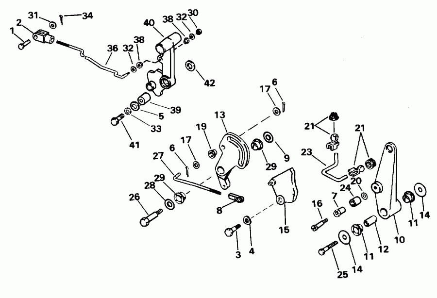 �������� ����� Evinrude E60TTLEOC 1995  - ift & Throttle Linkage - ift & ����������� ��������age