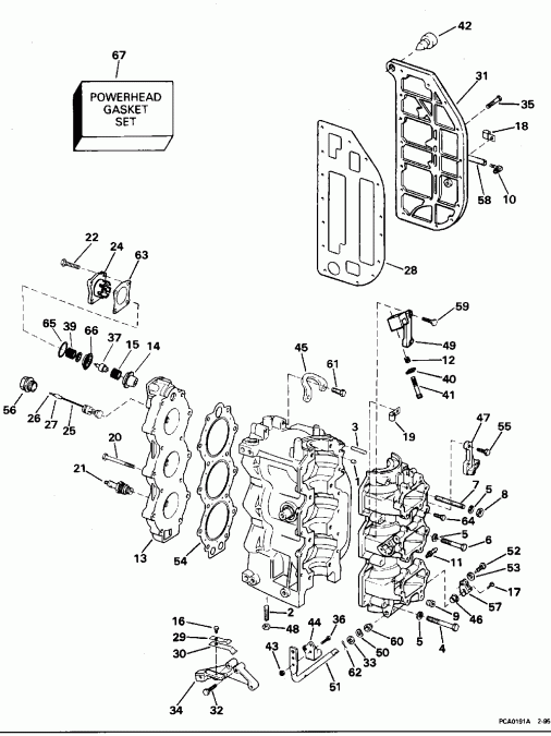 �������� ��������� ����� ������� E65RSLC 1995  - linder & Crankcase / linder & ������ ���������