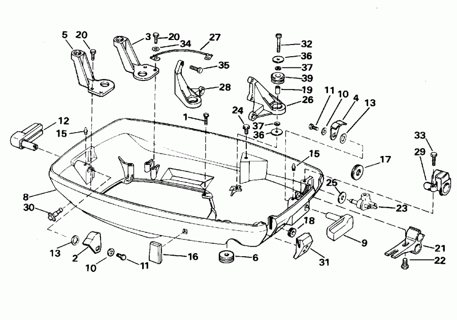 ��������� �������� ����� EVINRUDE E65RSLC 1995  - wer Engine Cover - wer ������ ��������� (�����)