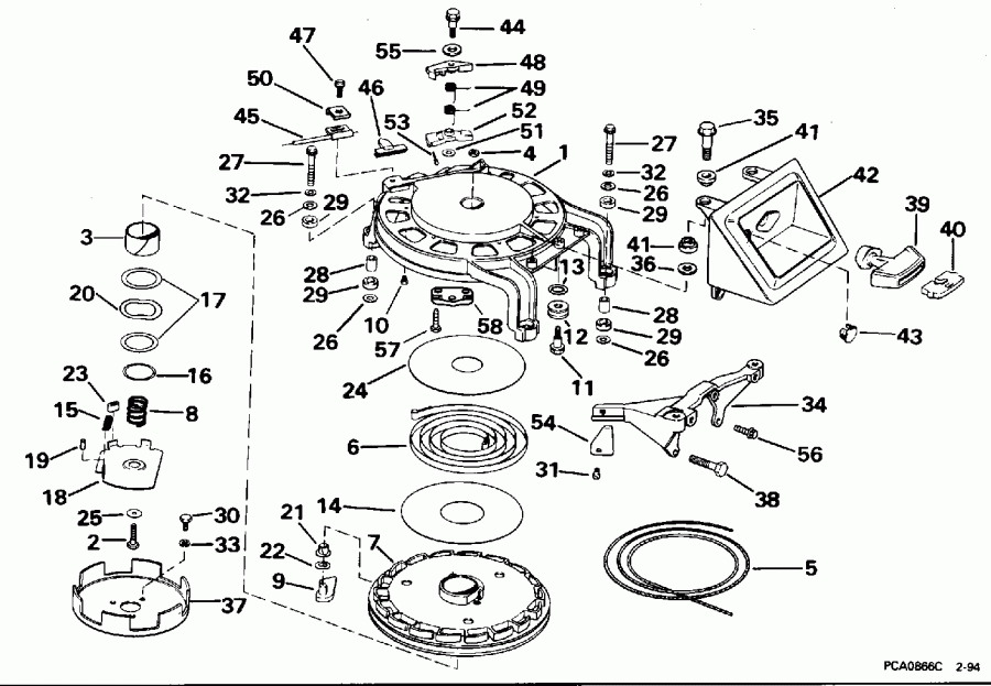 �������� ��������� ����� EVINRUDE E65RSLC 1995  - wind �������