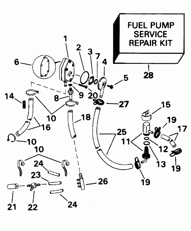��������� EVINRUDE E65WMLEOC 1995  - ��-vro Models - Non-vro Models