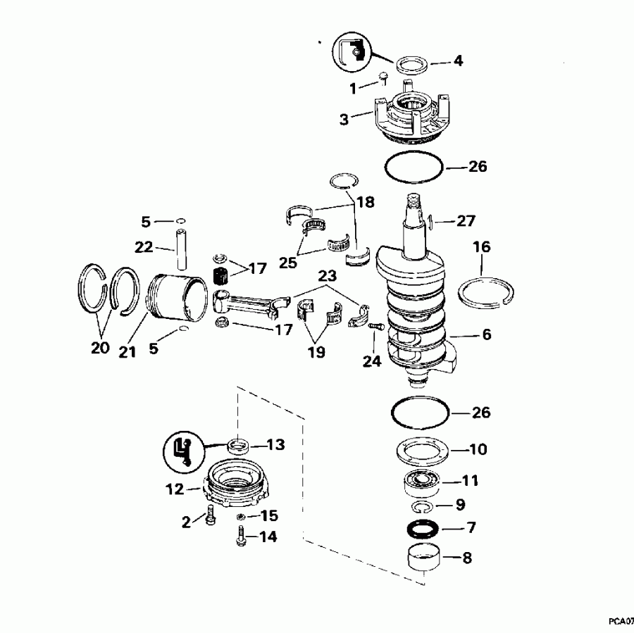 ��������� ��������� Evinrude E85TTLEOR 1995  - ank��� & �������