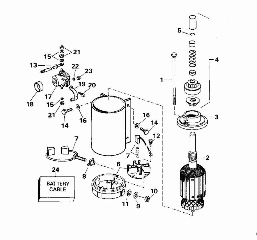 ����� ������� E85TTLEOR 1995  - ectric ������� & Solenoid - ectric Starter & Solenoid
