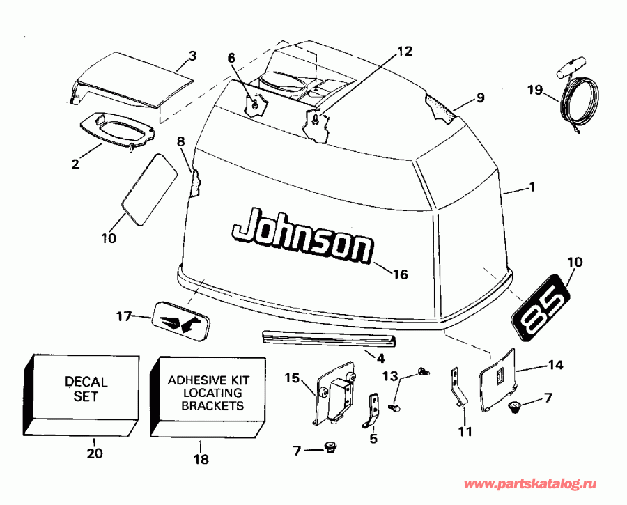 ����� Evinrude E85TTLEOR 1995  - Johnson - Johnson