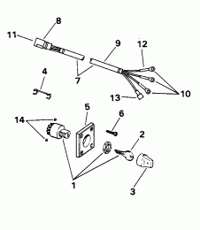 Ignition ������������� & ������ - 85 Models (Ignition Switch & Cable - 85 Models)