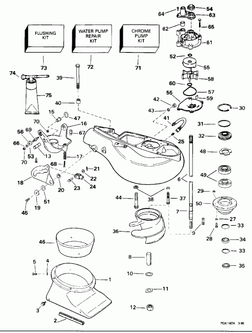 Evinrude E85TTLEOR 1995  - t Drive Unit / t Drive Unit