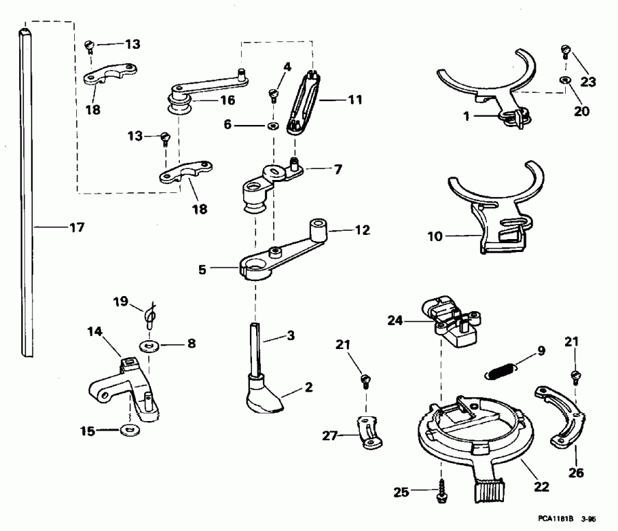 ����� ������� E90EXEOC 1995  - rottle Linkage - rottle ��������� ��������