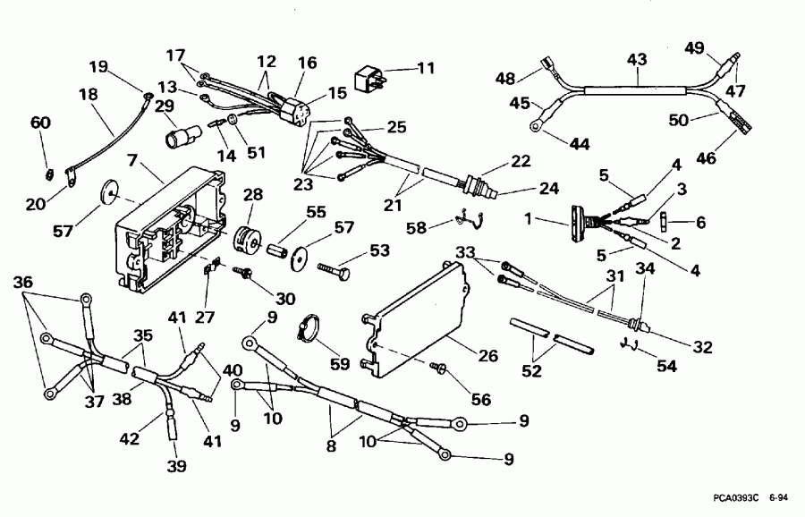 ��������� �������� ����� EVINRUDE E90MLEOR 1995  - wer Trim/tilt Electrical - wer Trim / tilt ���������