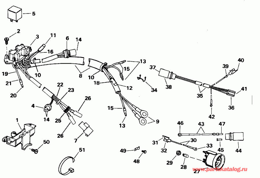 ��������� EVINRUDE E90SLEOC 1995  - wer Trim/tilt Electrical