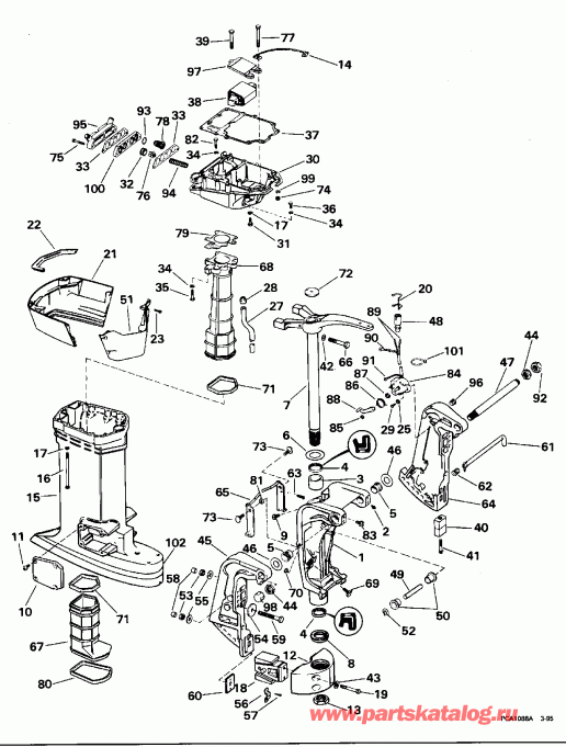 ��������� ����� EVINRUDE XE88TSLEOC 1995  - dsection - dsection