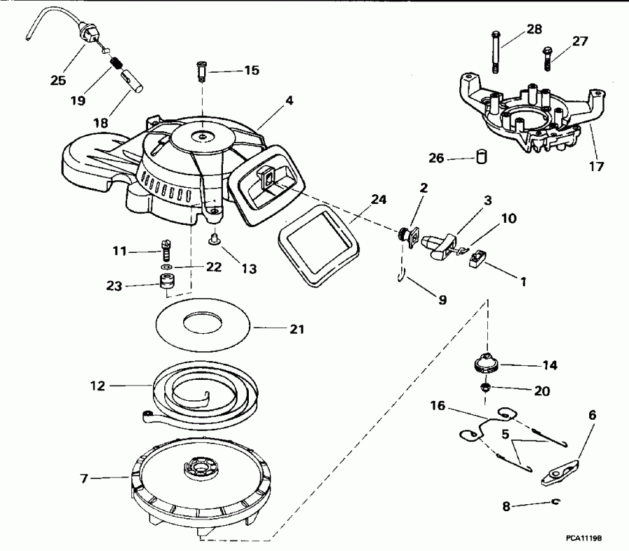 �������� ��������� ����� EVINRUDE BE10FCLEDC 1996  - wind Starter - wind �������