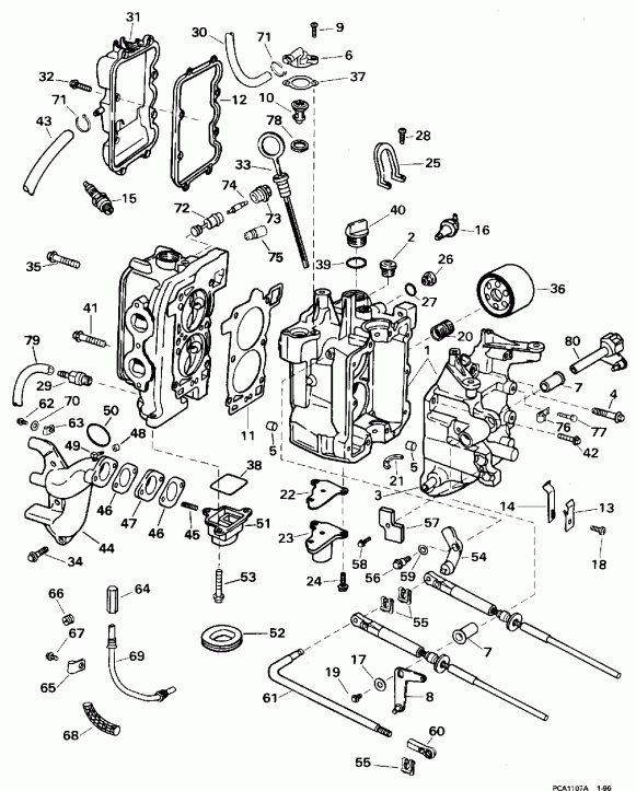 �������� ����� EVINRUDE BE10FPXEDC 1996  - linder & ������ ���������