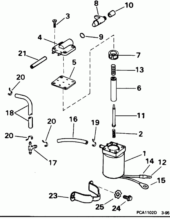 ��������� ����� EVINRUDE BE10FPXEDC 1996  - ectric Primer System - ectric Primer System